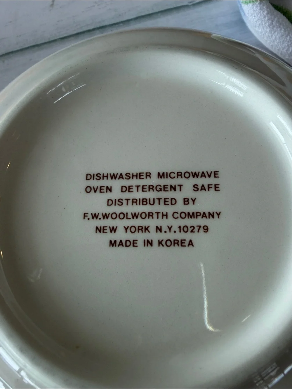 Woolworth white ceramic
